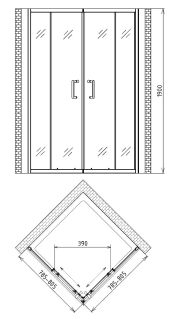 Душевой уголок GEMY VICTORIA S30152 80x80